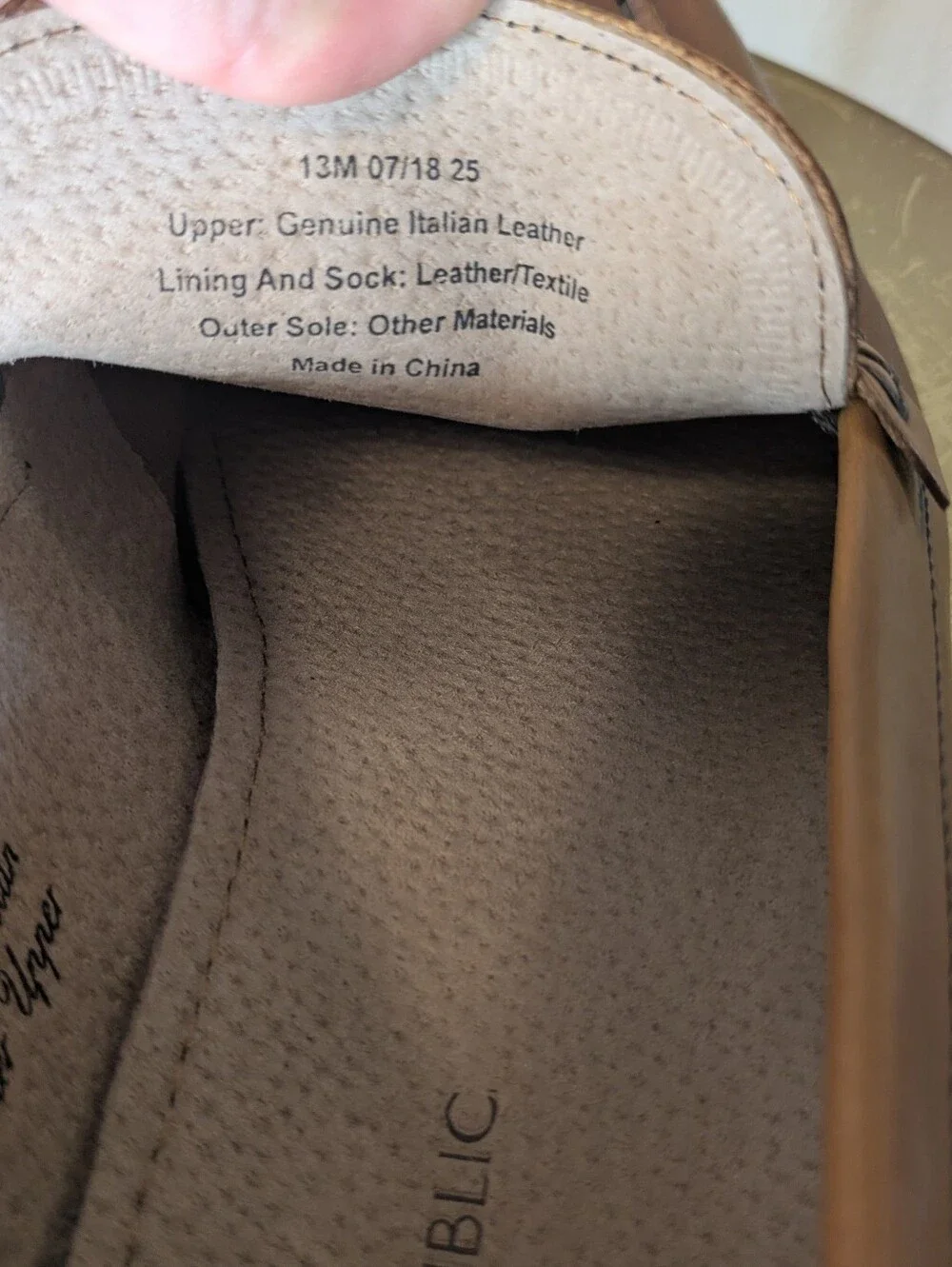 Banana Republic Dellbrook Italian Leather Penny Loafers Cognac Men's 13